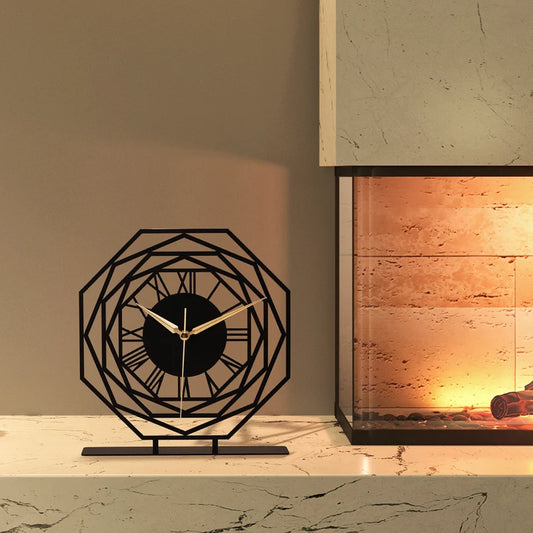 Geometric Layered Tabletop Clock