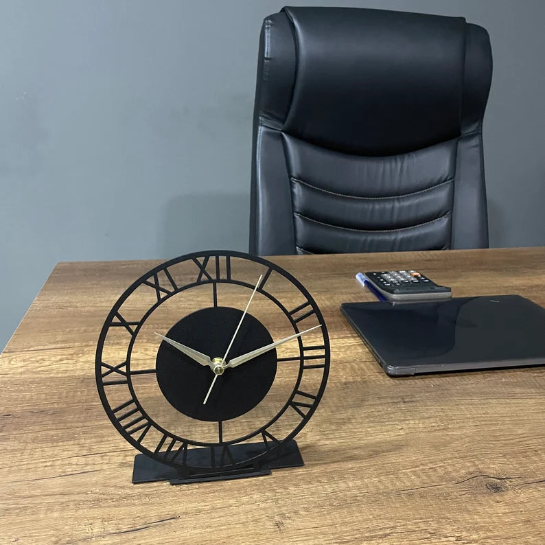 Tabletop Metal Office Clock
