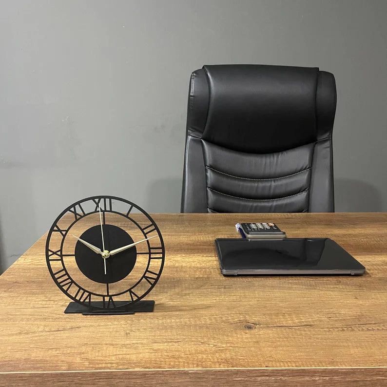 Tabletop Metal Office Clock