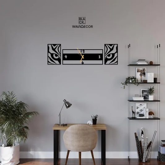 Tigers Eye Metal Wall Clock